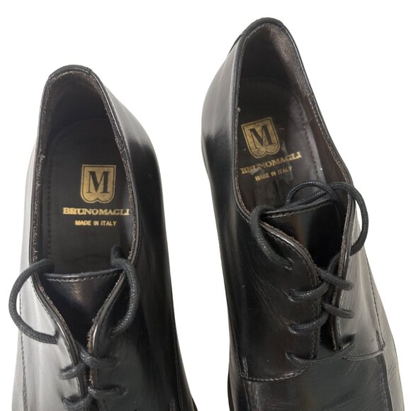 Bruno Magli Loreto BM600677 Black Leather Low Top Plain Toe Oxfords Size 11.5 - Picture 4 of 11